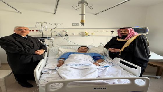 البدادوة يطمئن على صحة المصاب الرقيب محمد طلال الشورة